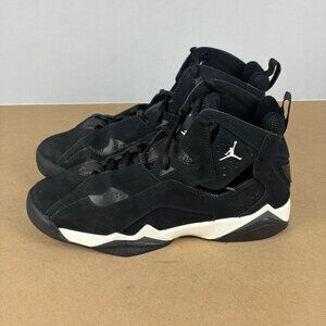 Jordan True Flight GS Athletic Basketball Shoes Youth 5Y Black White Lace Up